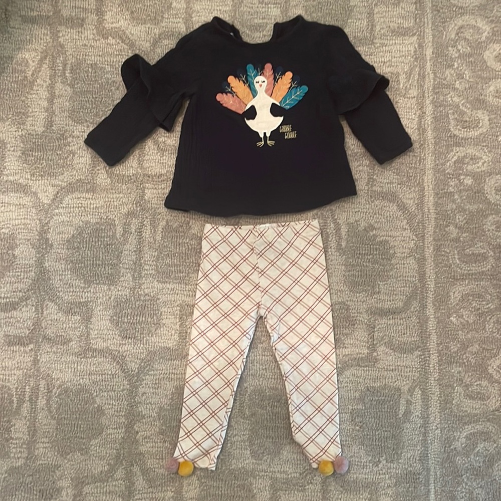 Mud pie, two piece set, Thanksgiving
